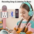 thumbnail image 4 of Regalos de cumpleaños para niñas de 6 a 15 años, micrófono de Karaoke inalámbrico bluetooth, recuerdo de fiesta para adolescentes, niños y niñas, juguetes de 4 a 12 años, 4 of 5