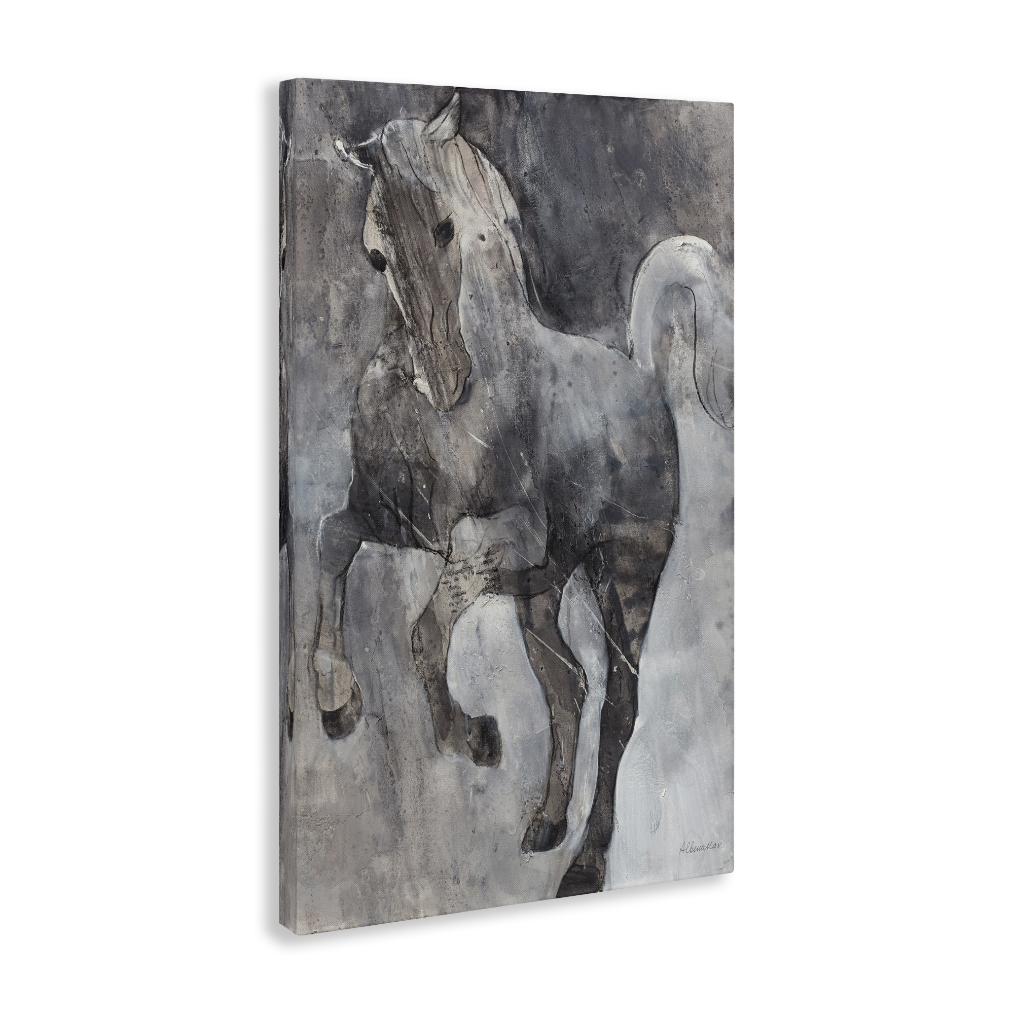 Stupell Industries Wind Dancer Stallion Animals & Insects Painting Gallery Wrapped Canvas Art Print Wall Art, 20 x 30