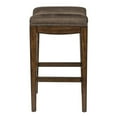 thumbnail image 4 of Pemberly Row Upholstered Saddle Wood BarStool in Walnut Gray - Set of 2, 4 of 7