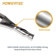 thumbnail image 5 of POWERTEC Solid Carbide Up Cut 1/8" Spiral Router Bit, Router Bit 1/4" Shank Woodworking Router bits for use on CNC and Router Tool, Router bits for Router Bushing, 5PK, 73003-P5, 5 of 6