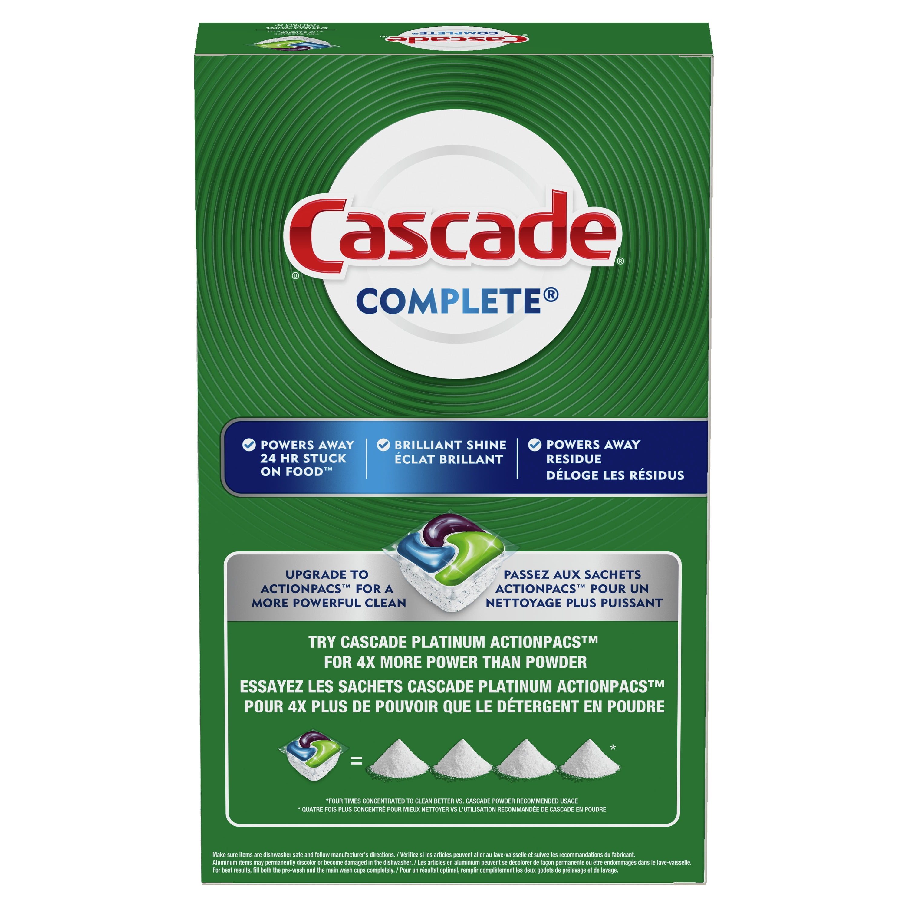 Cascade Complete Powder Dishwasher Detergent, Fresh Scent, 60 ounces