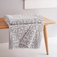 thumbnail image 3 of Levtex Home Birch Hill Sherbourne Throw - Quilted Medallion White with Black Stitch - 50x60in. - Reversible - Cotton Front/Microfiber Reverse, 3 of 4