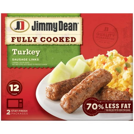 Jimmy Dean Fully Cooked Turkey Sausage Links, 12 count, 9 ...