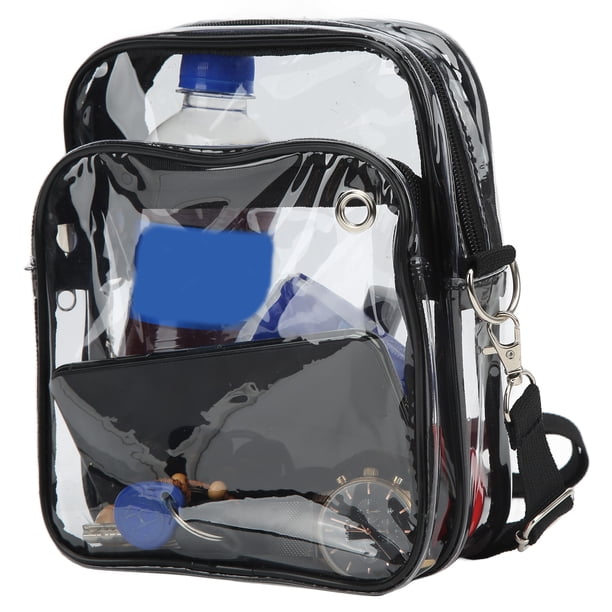 Bolsa De Mensajero Transparente, Bolsa De Asas Transparente De PVC Para Salir A Diario