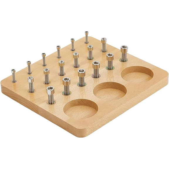 Wooden Pegboard for Occupational Therapy Finger Dexterity