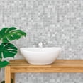 thumbnail image 4 of Tempaper Mosaic Tile Grey Peel and Stick Wallpaper, 20.5" x 33', 4 of 5