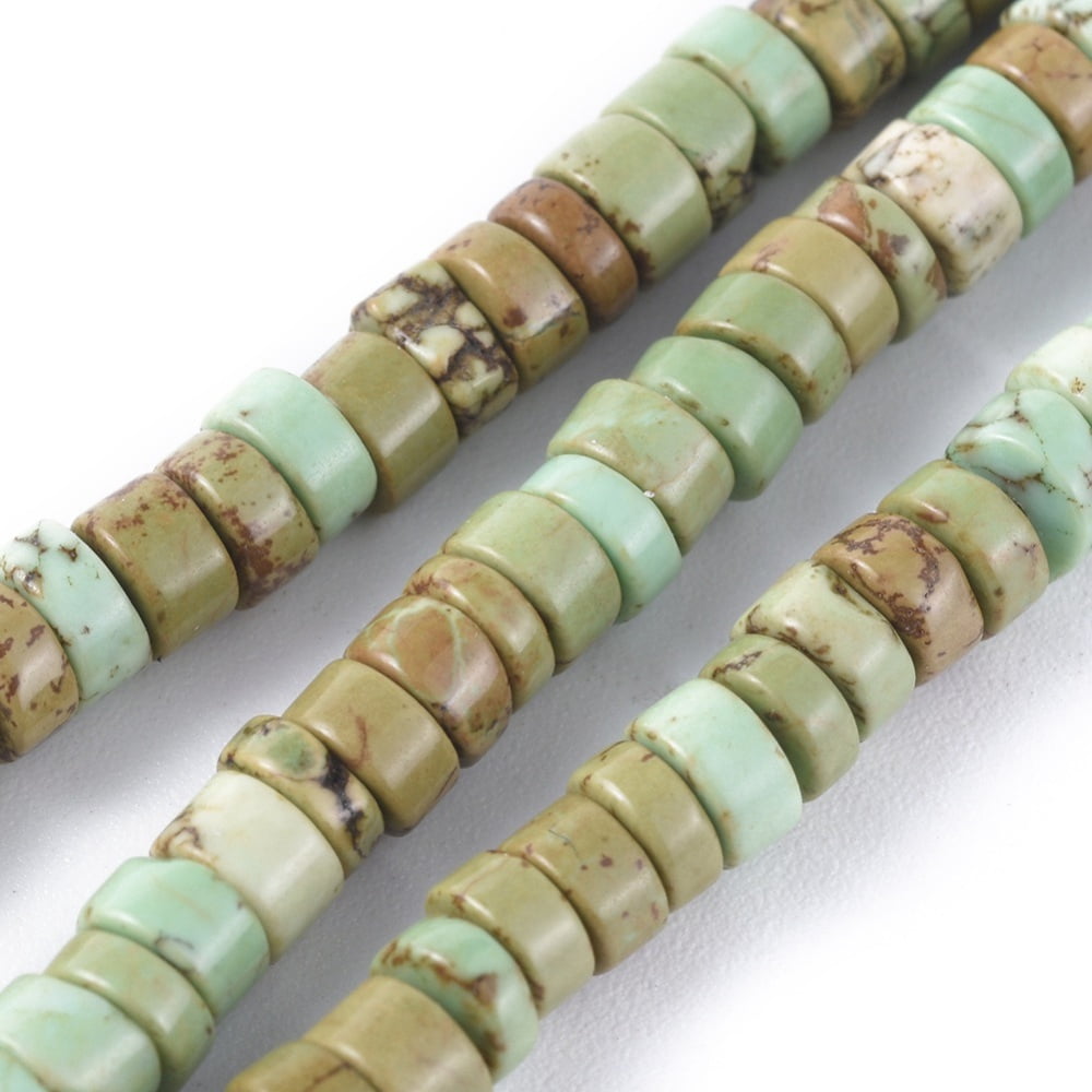 Natural Magnesite Beads Strands Heishi Beads Dyed & Heated Flat Round/Disc Dark Sea Green 4x2mm Hole: 0.8mm 186pcs/strand 15.1 inch(38.5cm)