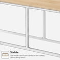 thumbnail image 6 of Dining Bench, 47.2 Inch Industrial Style Kitchen Table Bench, Steel Frame, Easy to Assemble, for Kitchen, Dining Room, White and Natural WN12CD01, 6 of 9