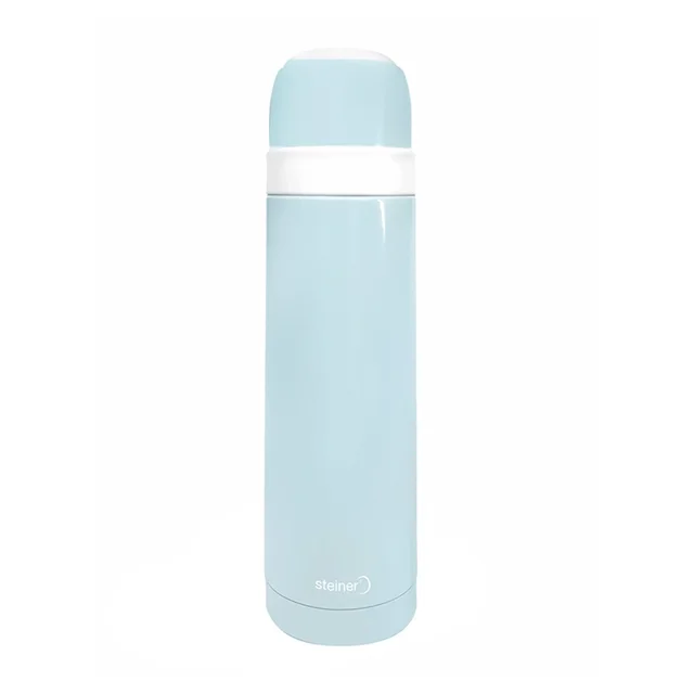 Termo Doble Pared Steiner Diseño Liso Pastel de Acero Inoxidable 500 ml Azul