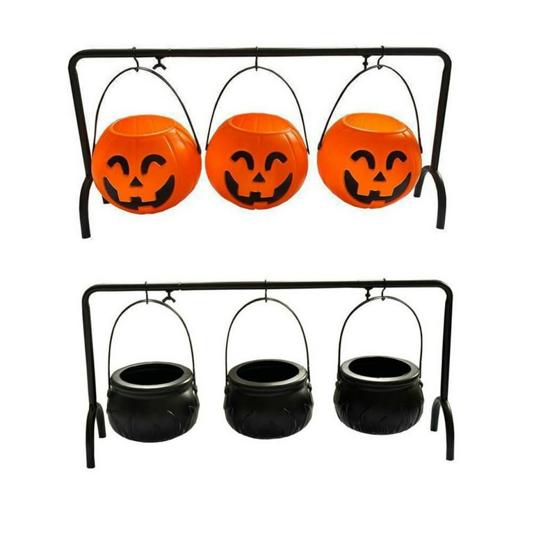 Halloween Treat Bowls, Tiered Tray, Candy Bowl, Party Decor, Serving Pieces  for Halloween Party, Set of 3 Witch Cauldrons, Table Centerpiece 