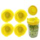 thumbnail image 1 of Set of 4 easy-rinse and drain plastic sprouting lids for wide mouth jars, 1 of 4