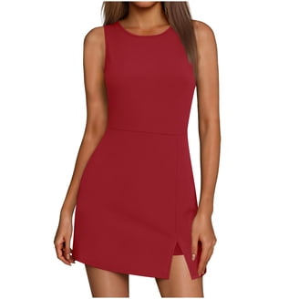 athletic dress with shorts that pull down Athletic Dress With Built-In Shorts