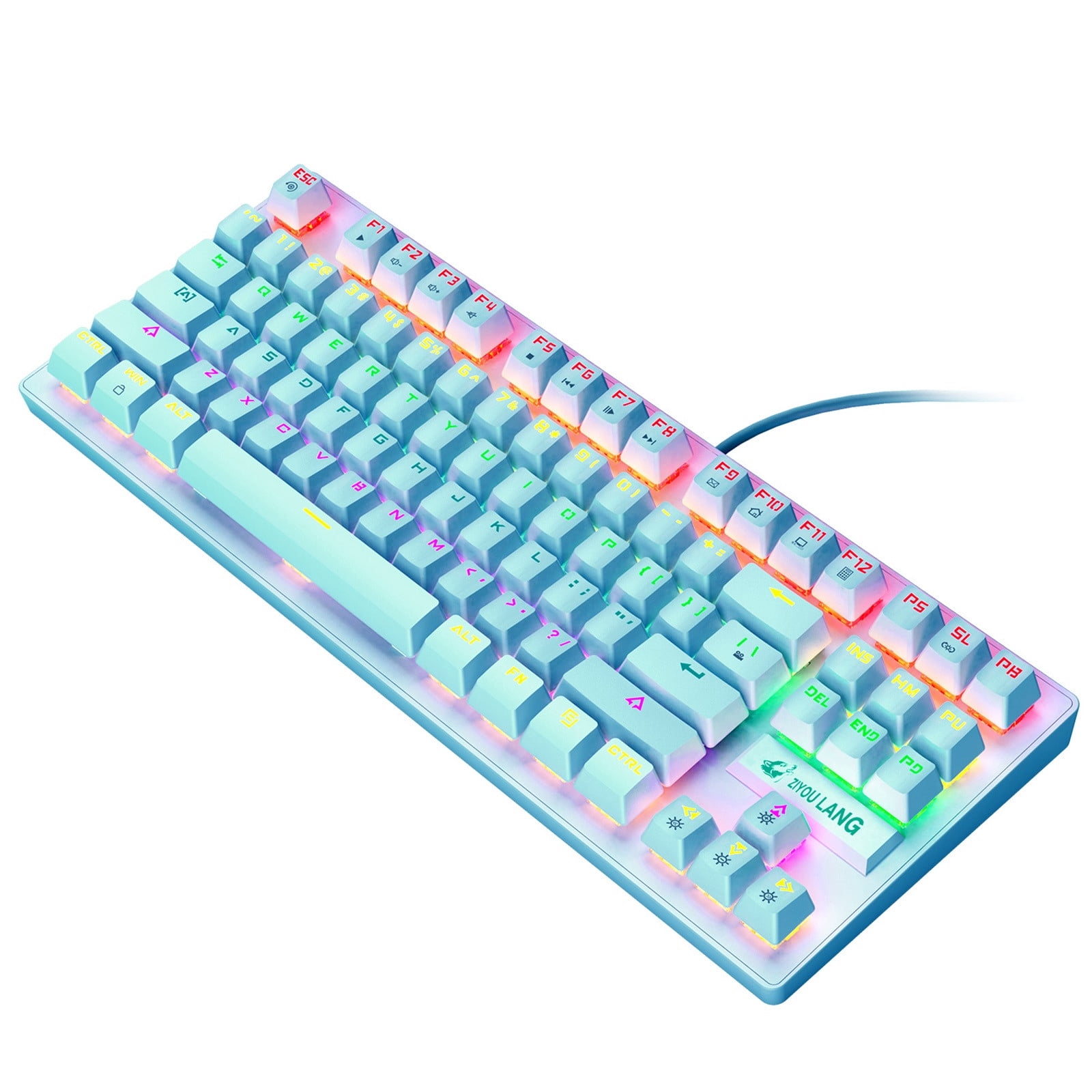 AK33 Mechanical Keyboard, Blue 82-Keys Backlit Gaming Keyboard for Computer Laptop