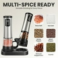 thumbnail image 6 of Moreblue Electric Salt and Pepper Grinder Set, Automatic Rechargeable Salt and Pepper Mill with LED Display, Salt Pepper Shaker Electric with 5 Adjustable Coarseness, 6 of 9