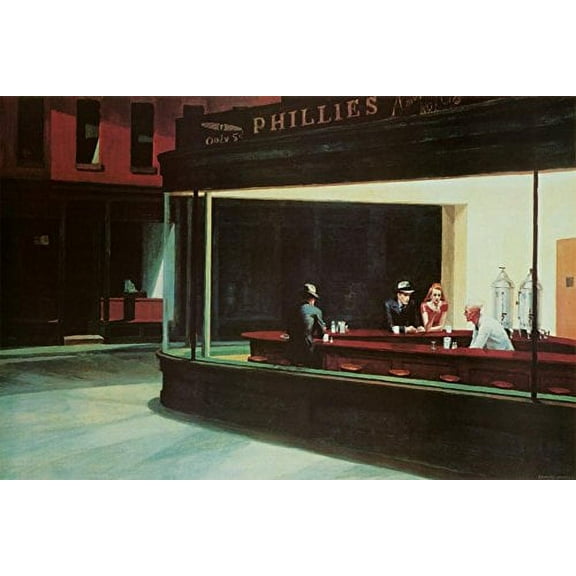 Huntington Graphics Edward Hopper Nighthawks 24” x 36” Poster