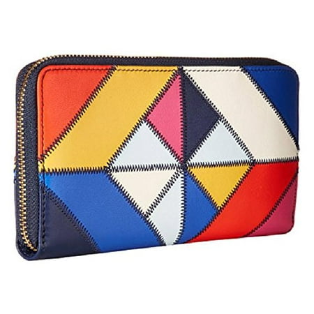 Best Tory Burch Multi Colors Diamond Stitch Zip Continental Wallet deal