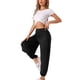 thumbnail image 2 of Pantalones Harem de Yoga para Mujeres INSPIRE CHIC con Abertura Lateral, Joggers, Cubierta de Playa, Pantalones de Entrenamiento, Sudaderas L Negros, 2 of 5