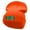 Orange, variant on Green Skateboard Embroidered 12 Inch Long Knitted Beanie - Black OSFM