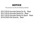 thumbnail image 2 of Transit Auto Rear Disc Brake Rotors and Semi-Metallic Pads Kit for Car Kia Sorento Hyundai Santa Fe Sport XL K8F-102602, 2 of 11