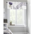 thumbnail image 4 of Kitchen Cafe Valance Curtain for Small Windows,Rustic Lavender Floral in Can Rod Pocket Short Valances FarmHouse Butterfly Window Treatment Panel for Living Room/Bedroom/Bathroom,42x12in, 4 of 9