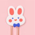 thumbnail image 3 of Bookmark Clips Cute Cartoon Pattern Metal Soft Rubber Light Portable Office Clips for Classification Blue Bow Bunny, 3 of 5