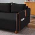 thumbnail image 5 of 2-in-1 Pull Out Sofa Bed, Convertible Sleeper Sofa with 2 Cushions and Side Pockets, Hidden Storage Space, Loveseat Pullout Couch Bed, for Small Place, Apartment, Office, 5 of 7