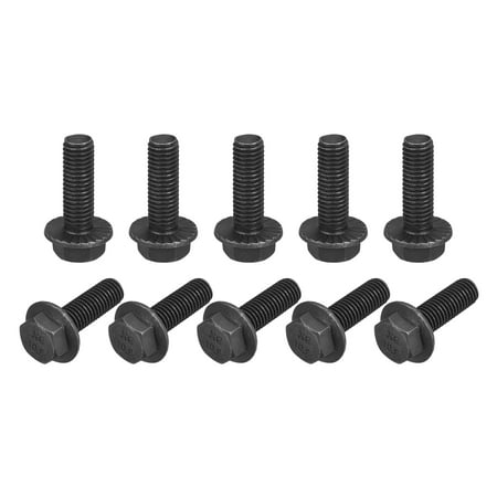 

M10x30mm Hex Serrated Flange Bolts 10.9 Grade Carbon Steel Screws 10 Pack