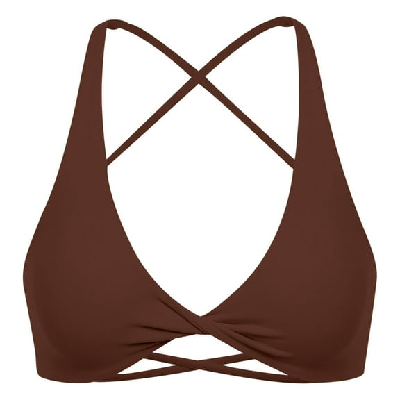 Everyday Bras for Women Long Sports Bra Yoga Sports Bras for Women Crop Top Top with Bra Padded Sports Bras Yoga Workout Clothes for Women Sports Crop Bra Clothes Womens Tops Tops Clothes Brown XL
