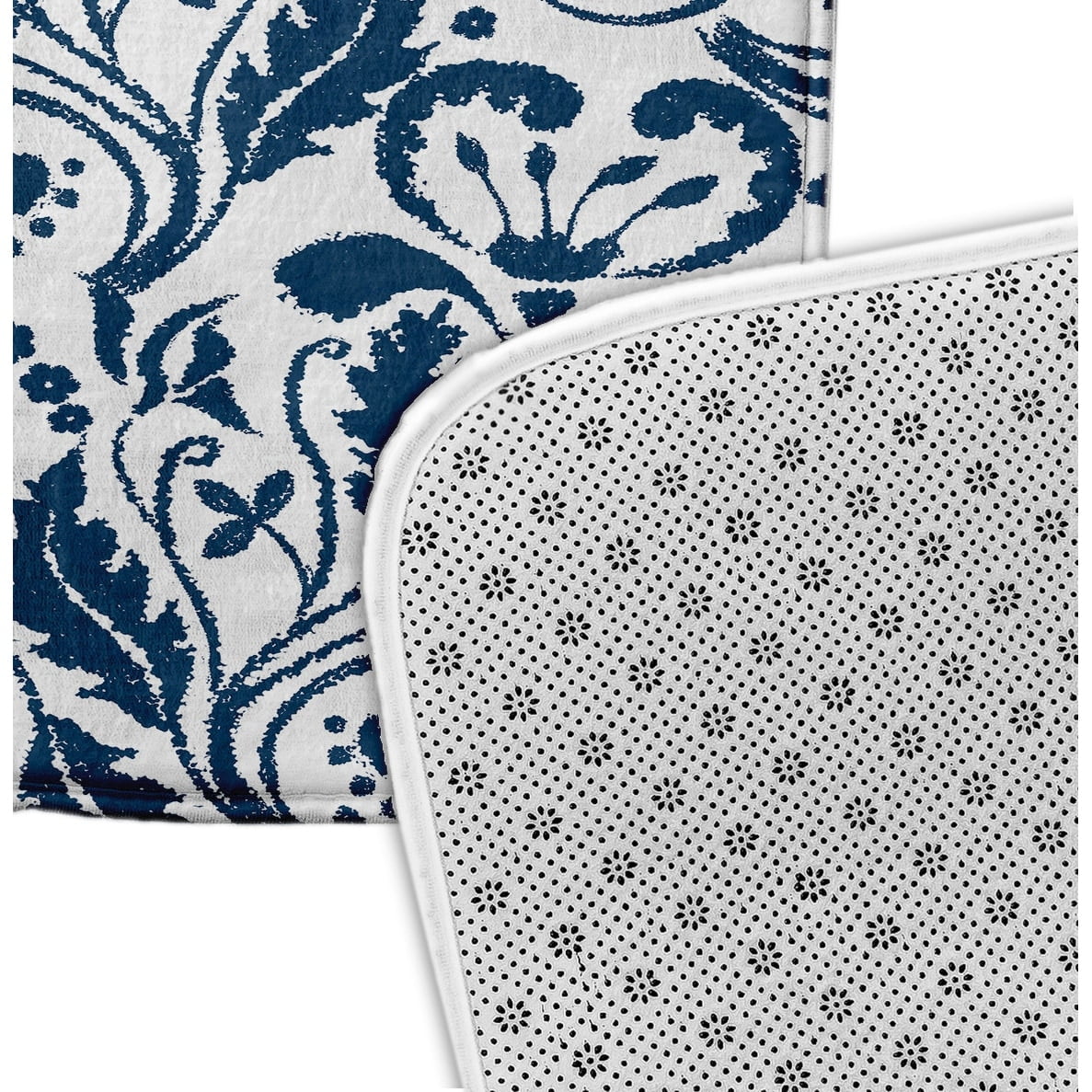 Simply Daisy 24" x 17" Plush Microfiber Blue Aurora Bath Mat