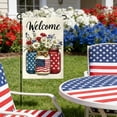 thumbnail image 6 of QuanTara Patriotic Garden Flag for Independence Day, 17.72x11.81in Red White Blue Yard Flag, Outdoor July 4th Party Decoration with Stars and Stripes, 6 of 6
