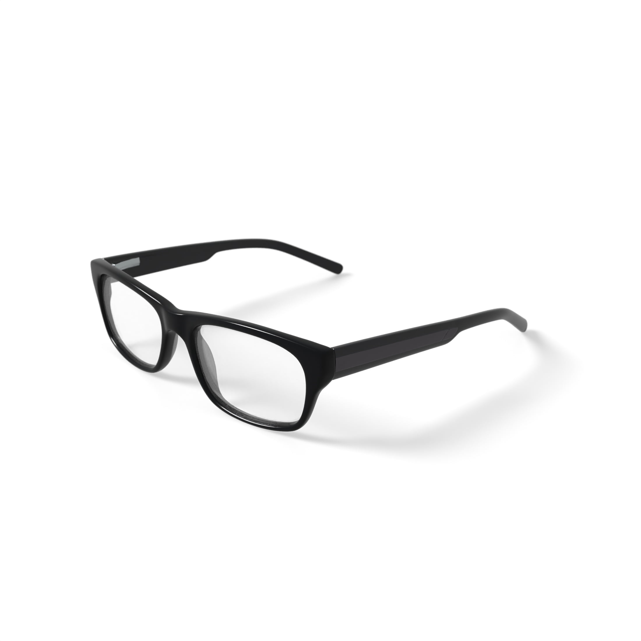 Walmart FM14086 Men's Rectangular Prescription Eyeglasses with Case, Black