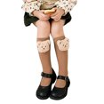 thumbnail image 1 of Calcetines para niñas, medias hasta la rodilla, calcetines cálidos de algodón con animales de dibujos animados, calcetines de algodón para niños, talla única, diseño de oso de peluche, Color café, 1 of 5