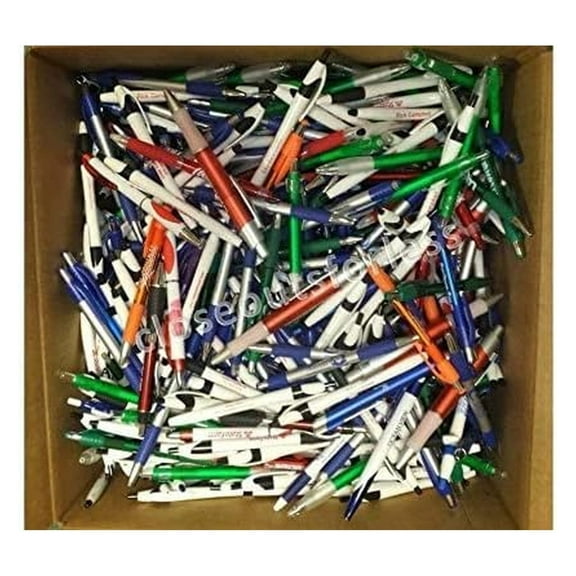 1000 Lot Misprint Pens, Point, Plastic, Retractable Assorted 100 Count (Pack of 1)