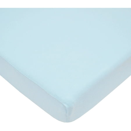 American Baby Company 100% Cotton Value Jersey Knit Fitted Portable/Mini-Crib Sheet, Blue
