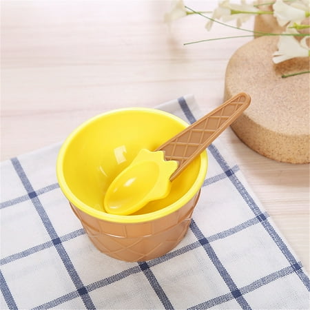 

Kitchen Utensils Clearance WQQZJJ Kitchen Gadgets Lovely Ice Cream Bowl Spoon Set Dessert Bowl DIY Ice Cream Tools For Festive Party Kids Gift Kitchen Supplies Gifts Big holiday Savings Deals