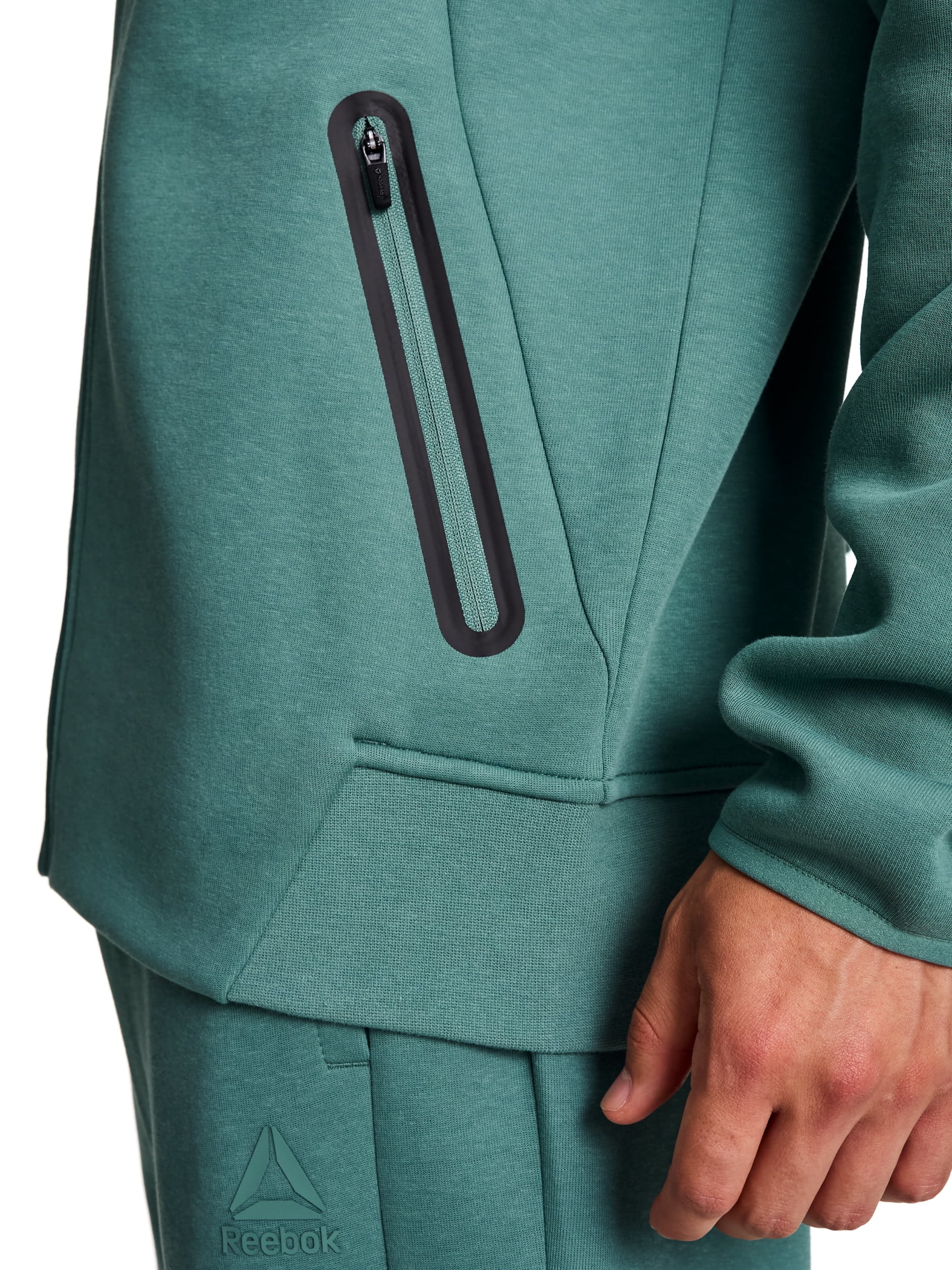 Reebok Men's and Big Men's Momentum Fleece Full Zip Hoodie, Sizes XS-5XL