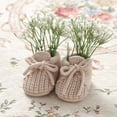 thumbnail image 4 of Baby Booties Newborn Baby First Shoes Cozy Warm Knit Soft Booties for Toddler Infant Boy Girl, 4 of 6