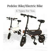 D2 Smart Folding Electric Bike 12 inch Mini Electric Bicycle EBike 30km Maximum,White