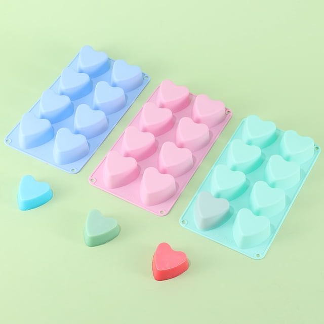Juego de 3 uds. De moldes de silicona en forma de corazón para pastelería, pastel de Chocolate, dulces, galletas, Mini pastel, conveniente molde antiadherente TUNC Sencillez