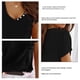 thumbnail image 5 of Camiseta casual de manga corta,Camiseta casual con cuello en V para mujer, camiseta informal con cuello en V, estética elegante, 5 of 5