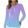 thumbnail image 2 of Ozmmyan Women's Lightweight Sportswear V-neck Zip Running Track Jacket Baseball Long Sleeve Workout Slim Fit Yoga Sportswear Pullover Breathable Sweat Wicking Functional Suit Top, 2 of 5