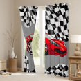 thumbnail image 3 of Manfei Red Sports Cars Kitchen Curtains,Classic Racing Print Black Out Curtains Pack of 2 (42x63 Each), 3 of 7