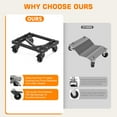 thumbnail image 6 of BouPower Set of 4 Heavy-Duty Car Wheel Dollies, 6000 LBS Capacity Vehicle Moving Dolly with Lockable Swivel Casters, Portable Tire Skate Mover for Car, SUV, ATV, Motorcycle, Truck, Trailer and Boat, 6 of 6