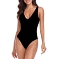 thumbnail image 1 of 2025 Women's Large V-Neck Backless Split Swimsuit S-XL, 1 of 3