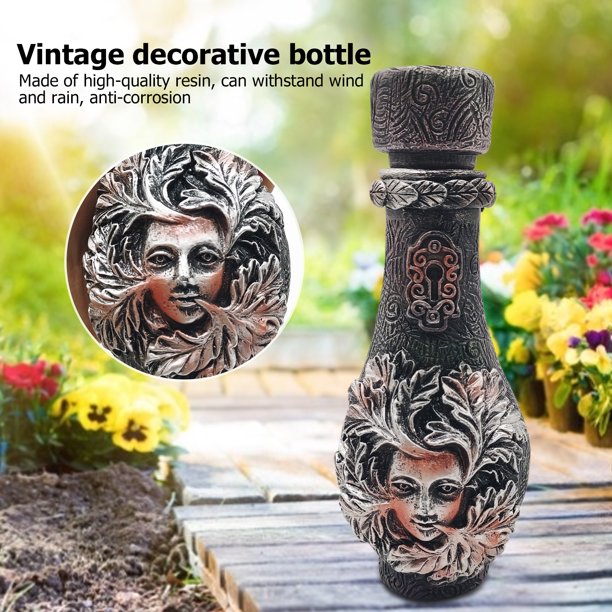 Decoración rústica de granja, botella antigua Retro, adornos decorativos de jarrón de resina Tmvgtek Para estrenar