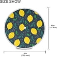 thumbnail image 3 of Coolnut 60" Lemon Round Tablecloth, Waterproof Spillproof Polyester Fabric Table Cover with Zipper Umbrella Hole for Outdoor Patio Garden Dining Party, 3 of 7