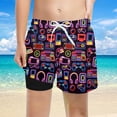 thumbnail image 2 of Shadoumai Boys Swimming Trunks Size 14-16 Cartoon Printed High Stretch Beach Shorts Fashion Sunscreen Beach Pants Boy Swim Trunks Swim Trunks Junior Beach Trunks, 2 of 4