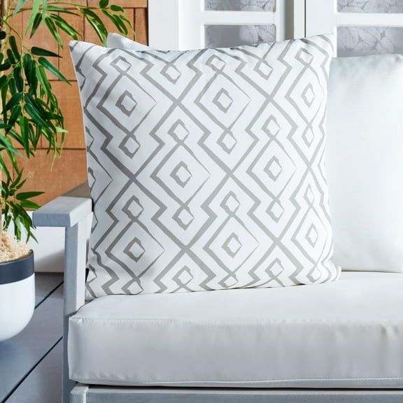 SAFAVIEH Lansana Diamond Pillow, 18" x 18", Grey