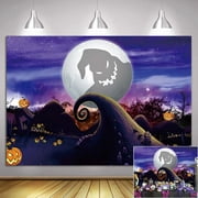 Nightmare Halloween Themed Photography Backdrop Horror Pumpkin Trick or Treat Jack Theme Baby Shower Party Decor Photo Background Before Christmas Studio Props Home Banner 5x3ft Vinyl