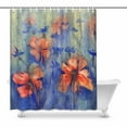 thumbnail image 1 of SUNENAT Poppies And Cornflowers In The Rain Watercolor Summer Field Waterproof Shower Curtain, Bathroom 60(Wide) x 72(Height) Inches, 1 of 3